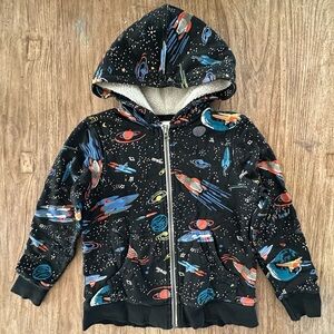 Hanna Andersson Cosmic Adventure Hoodie - Black and Multicolor